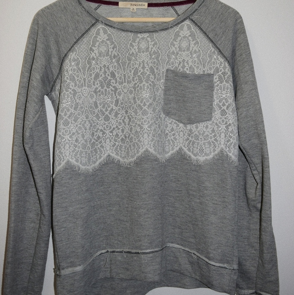 Sweater with Lace Detailing